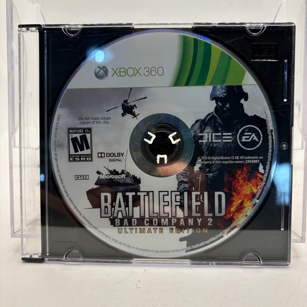 Battlefield Bad Company 2 Ultimate Edition Xbox 360 EA DICE 2010 Video Game Disc